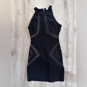 Nordstrom black bodycon dress. Elegant Black Zipper Dress